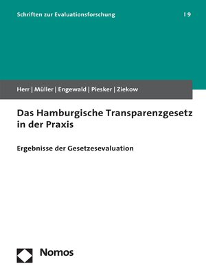 cover image of Das Hamburgische Transparenzgesetz in der Praxis